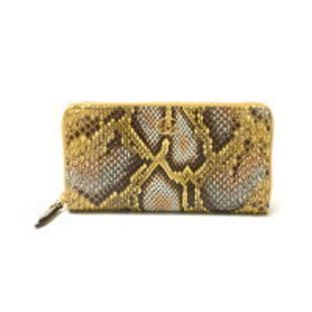 Gucci Leather Skin Snake Wallet Long Python Gg Ye… - image 2